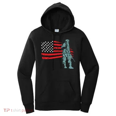 US Soldier American Flag Women's Hoodie