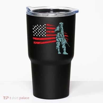 US Soldier American Flag Tumbler
