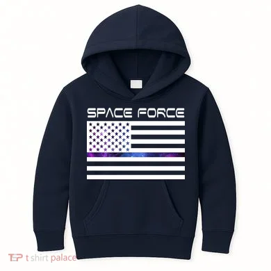 US Space Force Flag Kids Hoodie