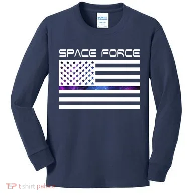 US Space Force Flag Kids Long Sleeve Shirt