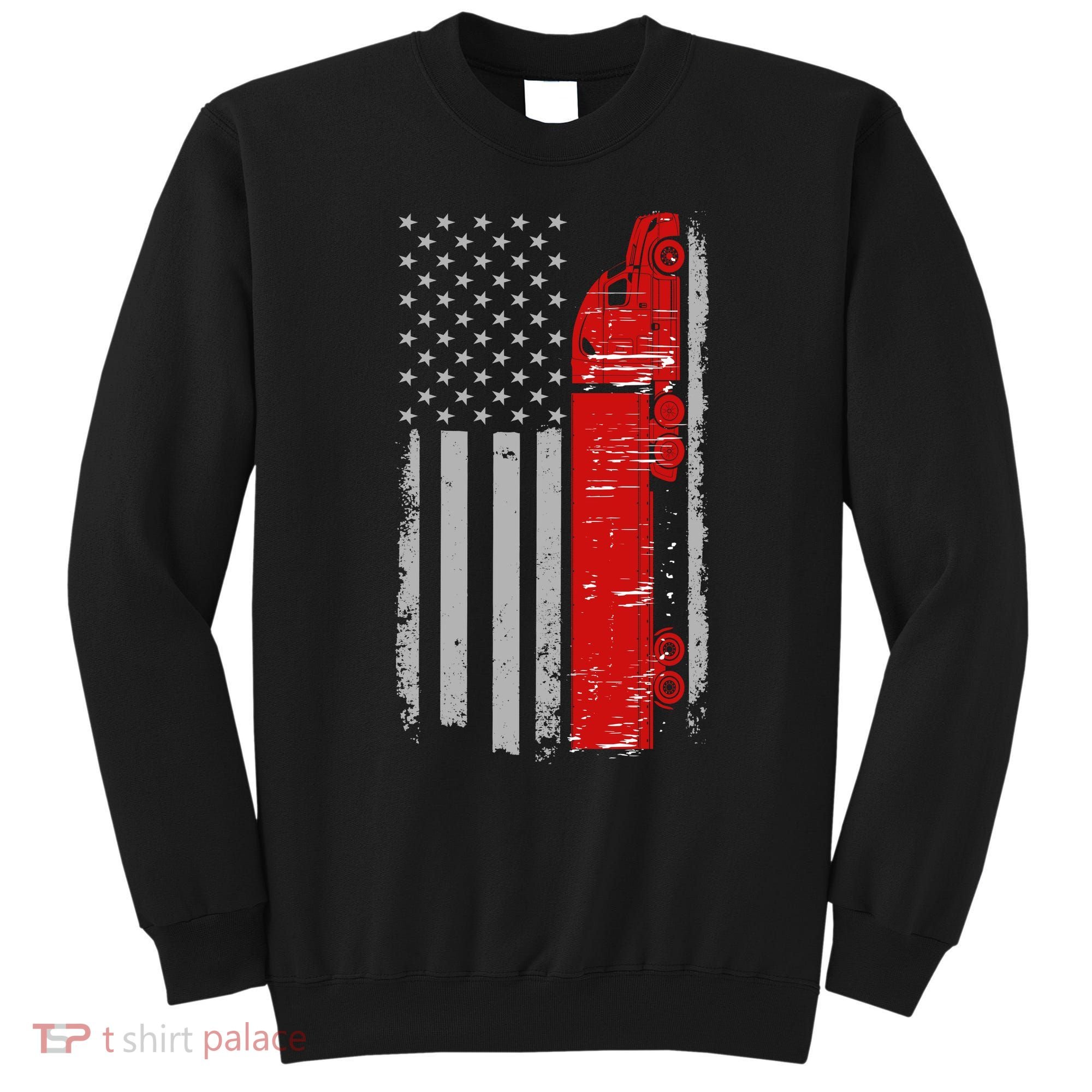 US Truck Driver USA Flag Sweatshirt