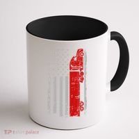 US Truck Driver USA Flag Coffee Mug thumb 1