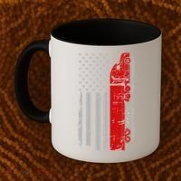 US Truck Driver USA Flag Coffee Mug thumb 2