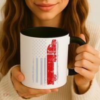 US Truck Driver USA Flag Coffee Mug thumb 3