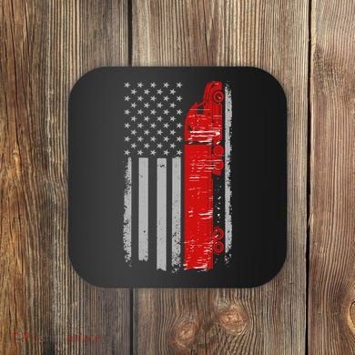 US Truck Driver USA Flag Coaster