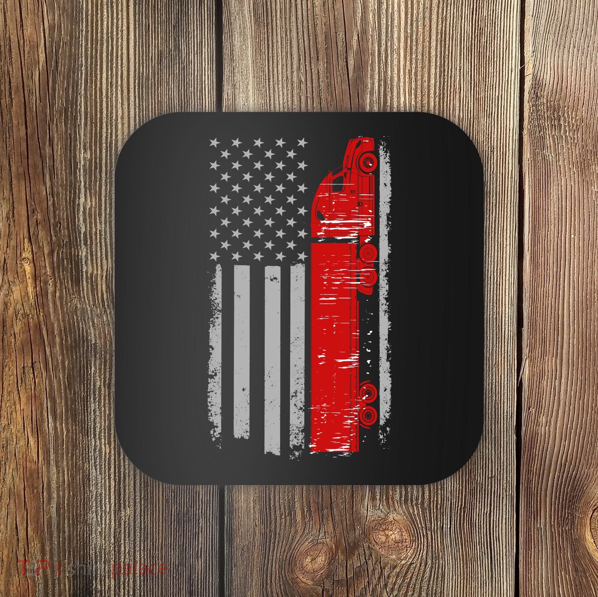 US Truck Driver USA Flag Coaster