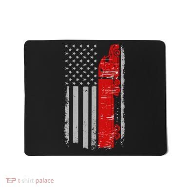 US Truck Driver USA Flag Mousepad