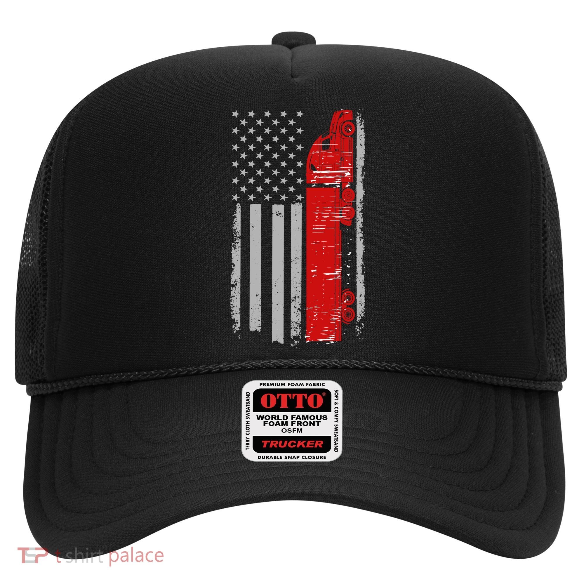 US Truck Driver USA Flag Hat