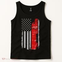 US Truck Driver USA Flag Tank Top thumb 2