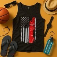 US Truck Driver USA Flag Tank Top thumb 4