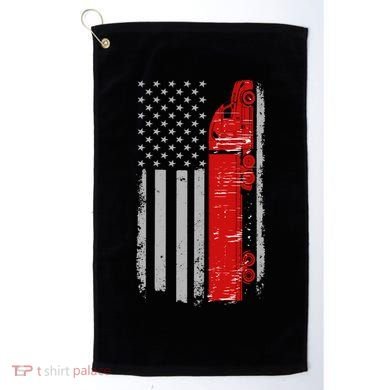 US Truck Driver USA Flag Golf Towel