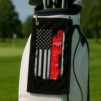 US Truck Driver USA Flag Golf Towel thumb 2