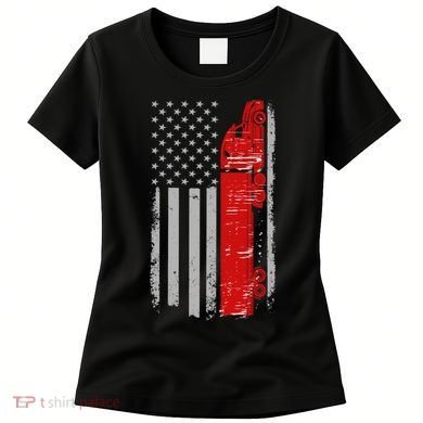 US Truck Driver USA Flag Women's T-Shirt