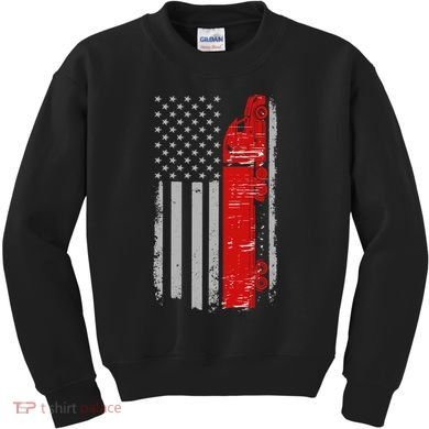 US Truck Driver USA Flag Kids Sweatshirt