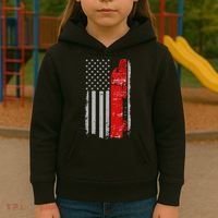 US Truck Driver USA Flag Kids Hoodie thumb 3