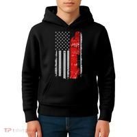 US Truck Driver USA Flag Kids Hoodie thumb 4