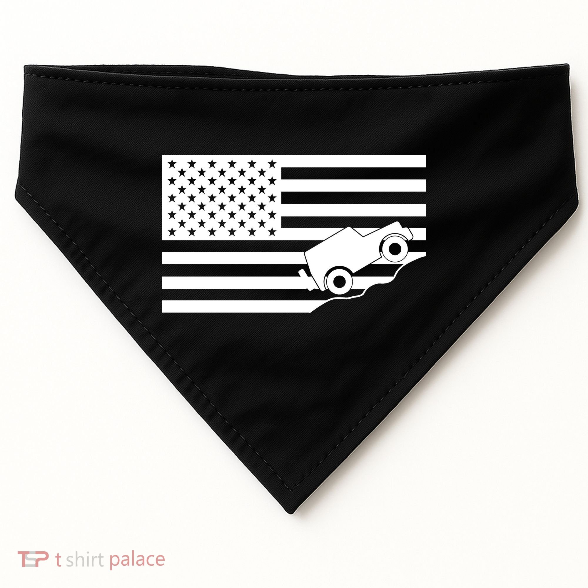 US Truck Simple Off-Roading Flag USA-Made Doggie Bandana