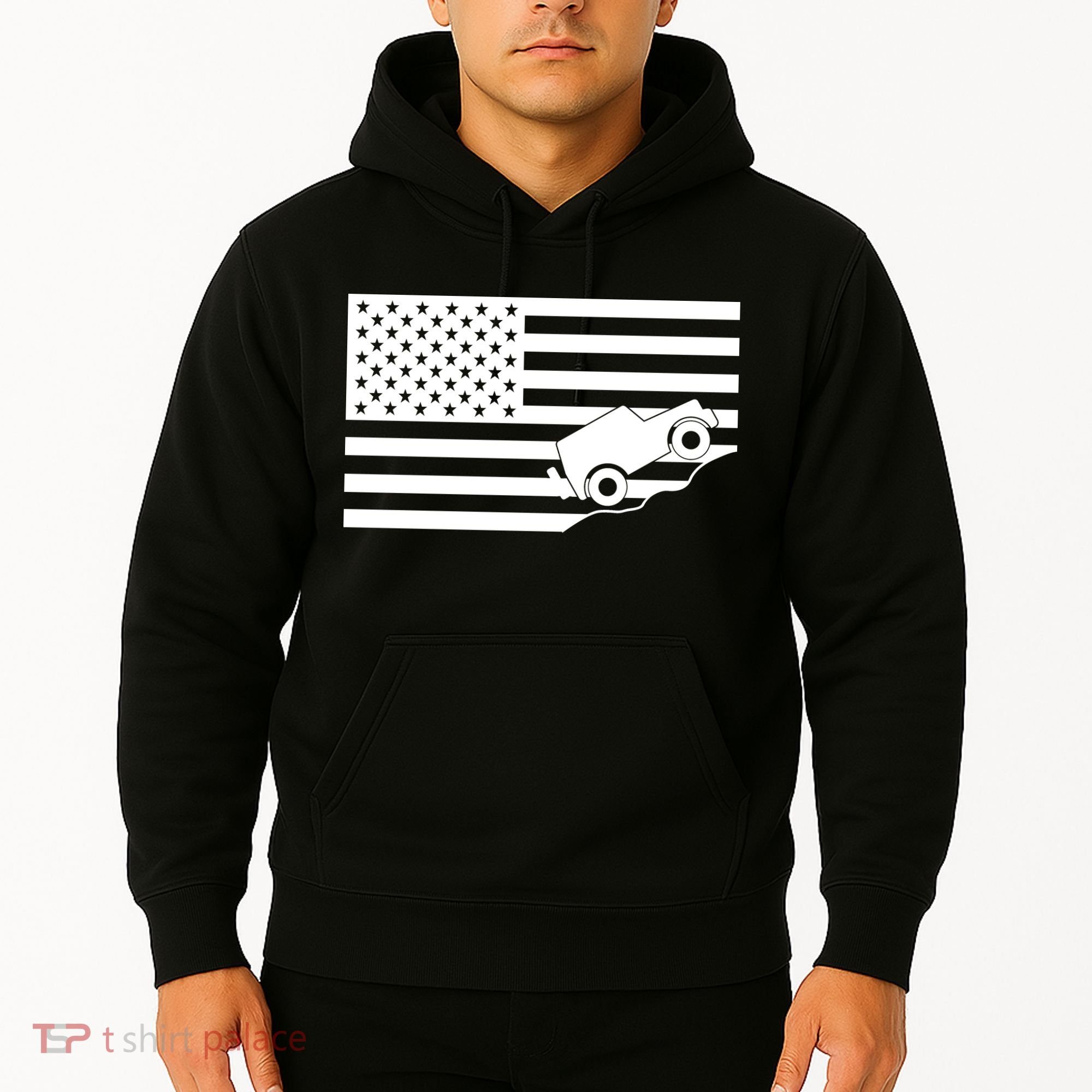 US Truck Simple Off-Roading Flag Hoodie
