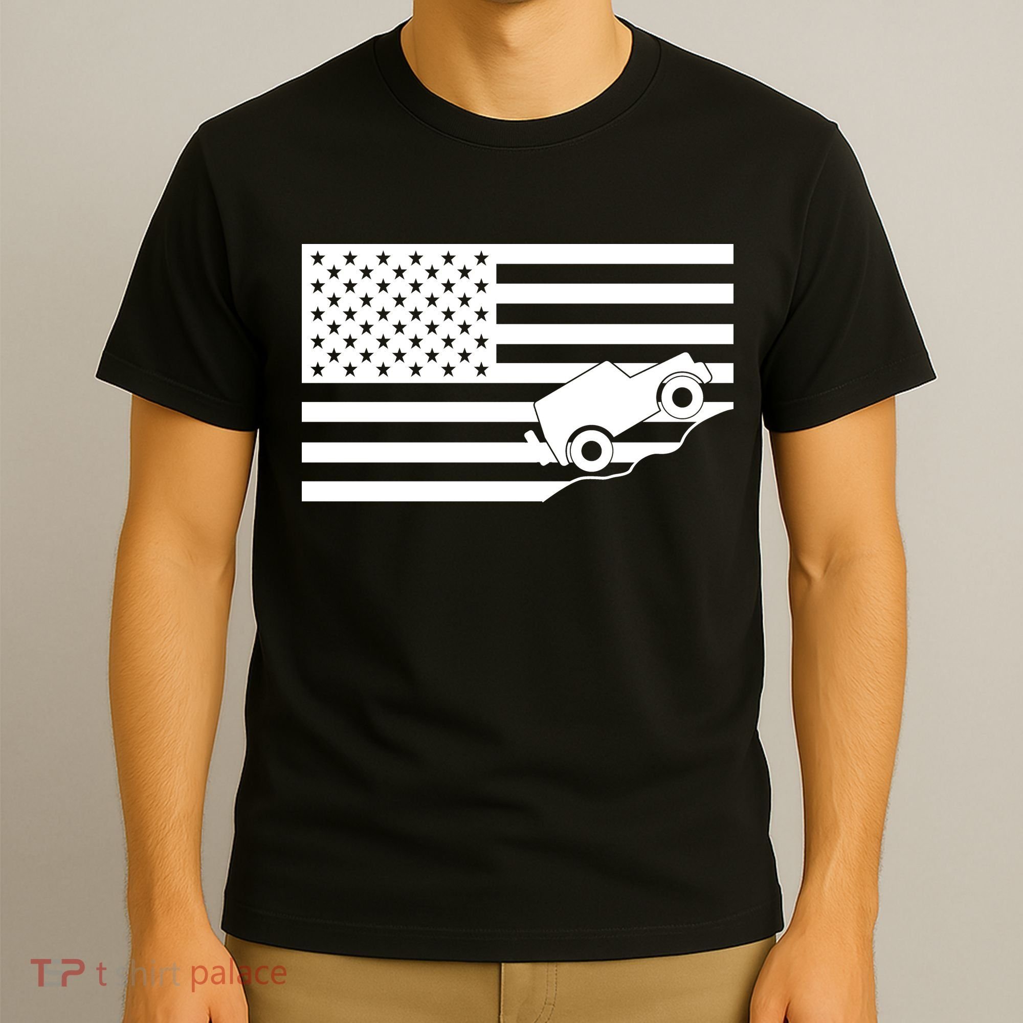 US Truck Simple Off-Roading Flag T-Shirt