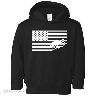 US Truck Simple Off-Roading Flag Toddler Hoodie