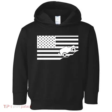 US Truck Simple Off-Roading Flag Toddler Hoodie