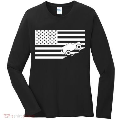 US Truck Simple Off-Roading Flag Women's Long Sleeve Shirt