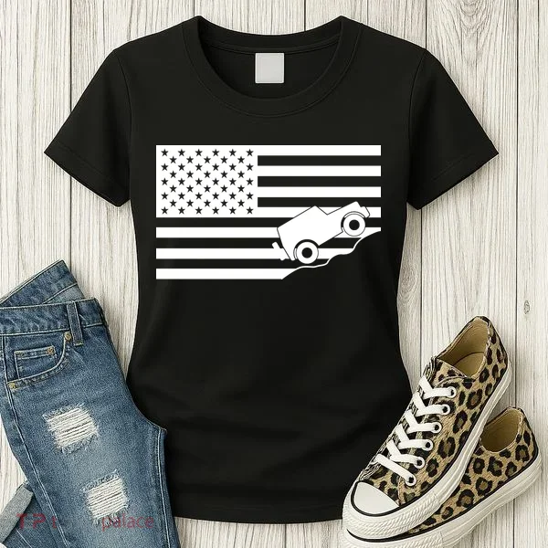 US Truck Simple Off-Roading Flag Women's T-Shirt
