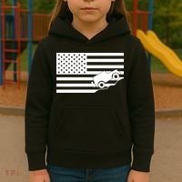 US Truck Simple Off-Roading Flag Kids Hoodie thumb 3