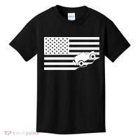 US Truck Simple Off-Roading Flag Kids T-Shirt thumb 0