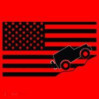 US Truck Simple Off-Roading Flag Santa Hat thumb 1