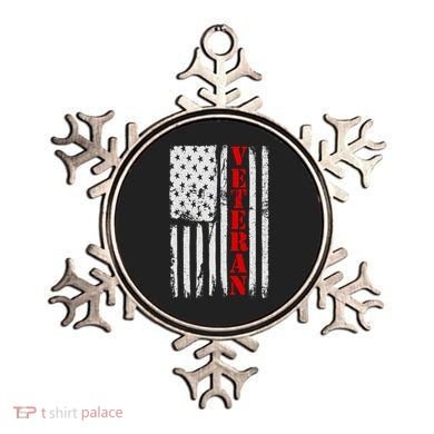 US Veterans Vintage American Flag Ornament