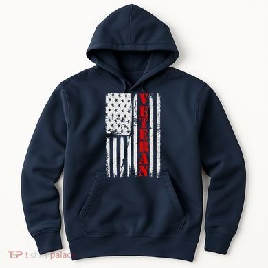 US Veterans Vintage American Flag Hoodie