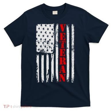 US Veterans Vintage American Flag T-Shirt