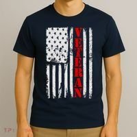 US Veterans Vintage American Flag T-Shirt thumb 3