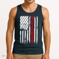 US Veterans Vintage American Flag Tank Top thumb 3