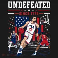 Undefeated Since 1776 Basketball USA Coaster thumb 2