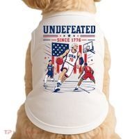 Undefeated Since 1776 Basketball USA Doggie Tank thumb 0