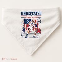Undefeated Since 1776 Basketball USA USA-Made Doggie Bandana thumb 0