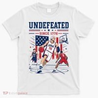 Undefeated Since 1776 Basketball USA T-Shirt thumb 0