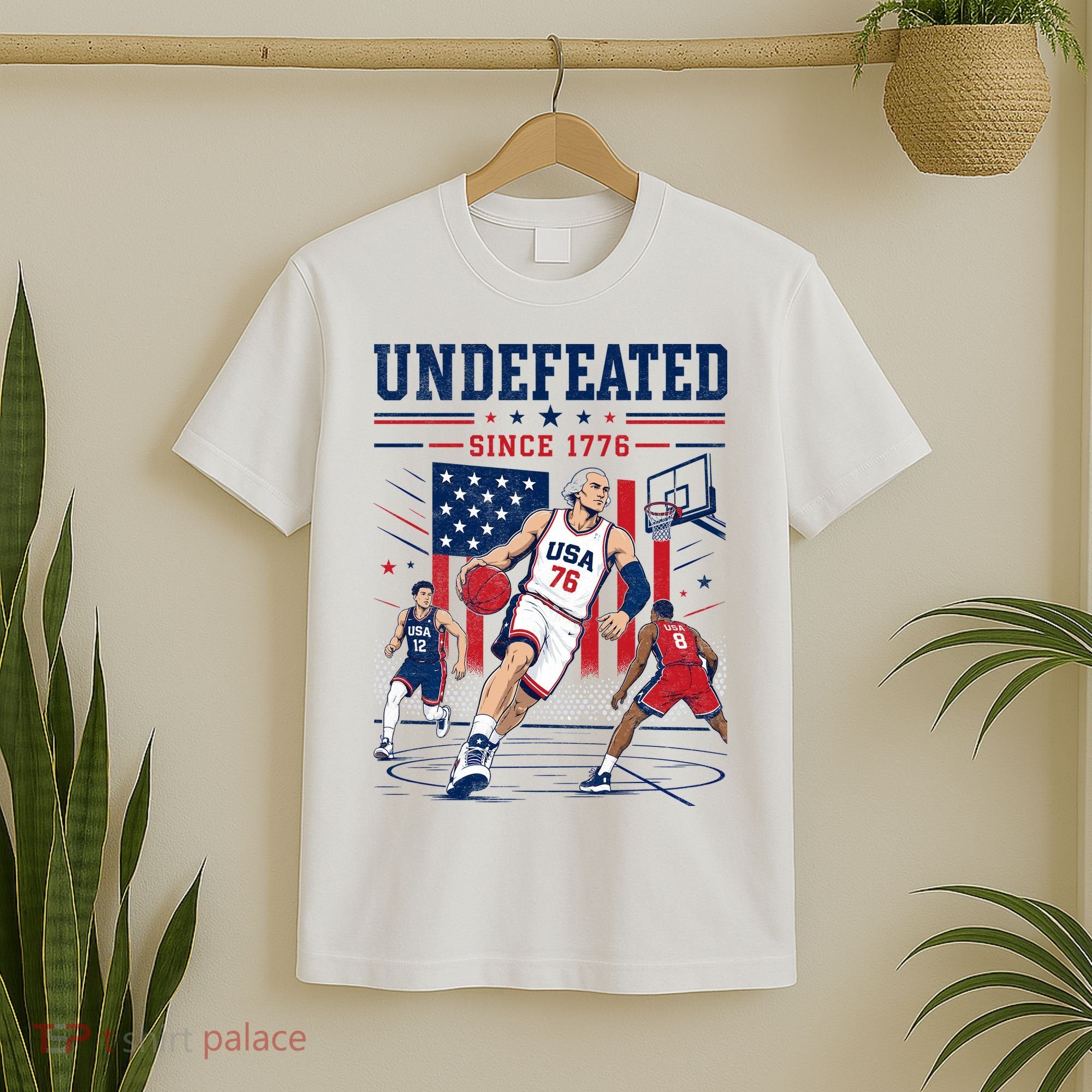 Undefeated Since 1776 Basketball USA T-Shirt