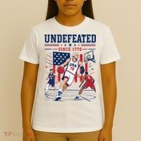 Undefeated Since 1776 Basketball USA T-Shirt thumb 4