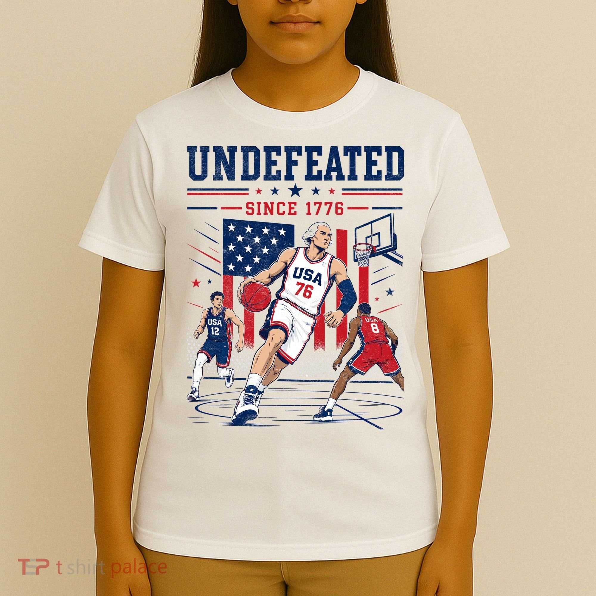 Undefeated Since 1776 Basketball USA T-Shirt