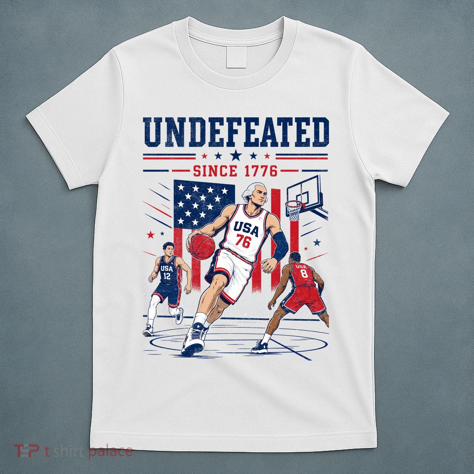 Undefeated Since 1776 Basketball USA T-Shirt