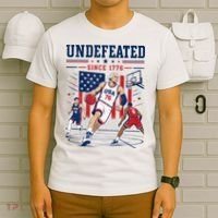 Undefeated Since 1776 Basketball USA T-Shirt thumb 6