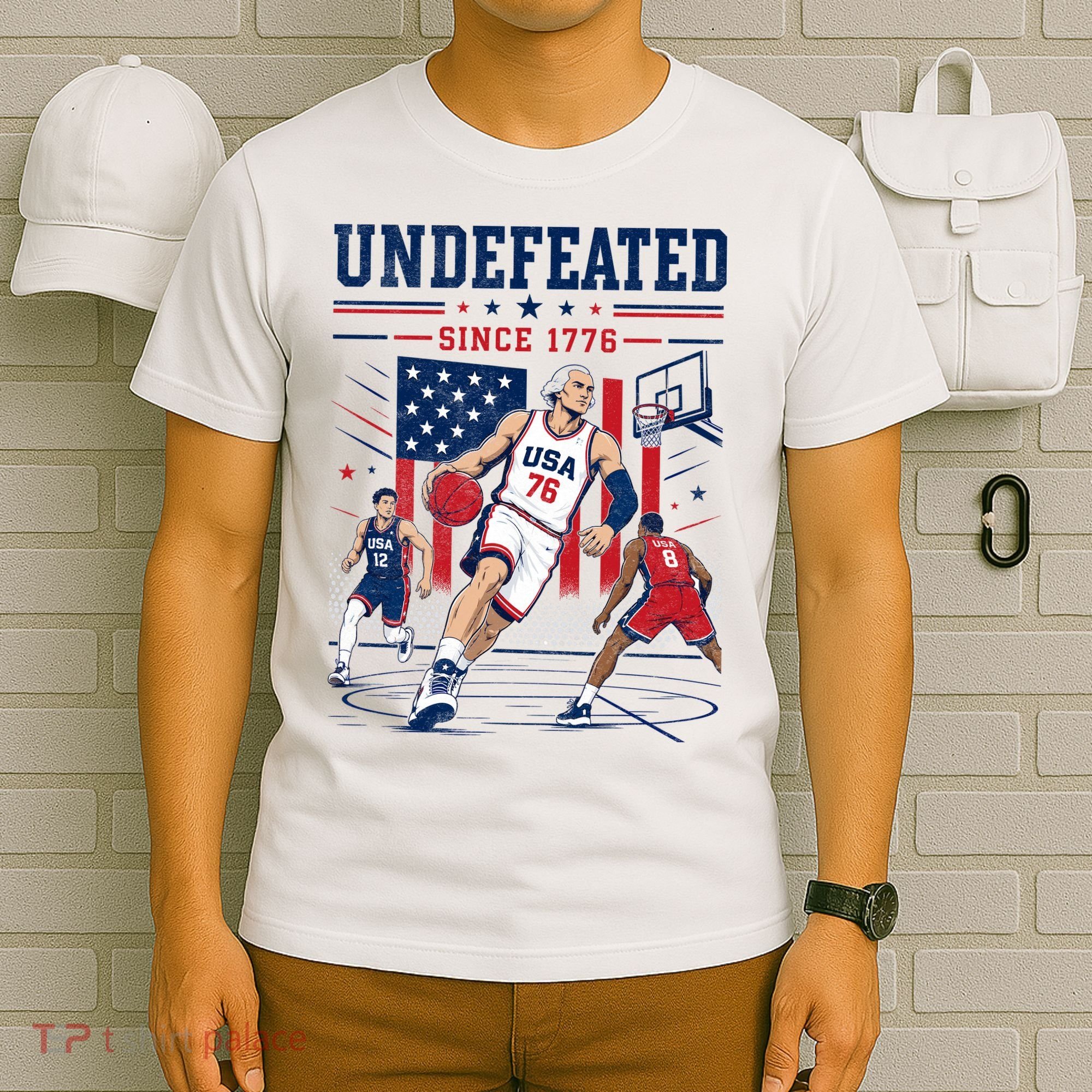Undefeated Since 1776 Basketball USA T-Shirt