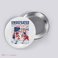 Undefeated Since 1776 Basketball USA Button thumb 0