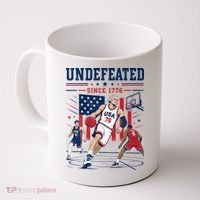 Undefeated Since 1776 Basketball USA Coffee Mug thumb 0