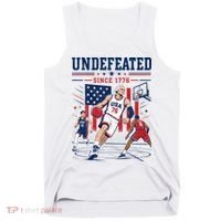 Undefeated Since 1776 Basketball USA Tank Top thumb 0