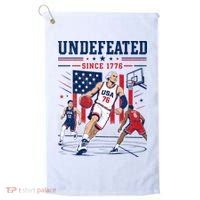 Undefeated Since 1776 Basketball USA Golf Towel thumb 0