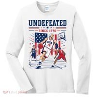 Undefeated Since 1776 Basketball USA Women's Long Sleeve Shirt thumb 0